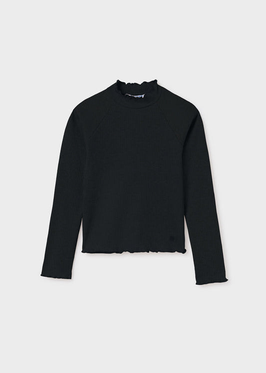 Rib mockneck sweater