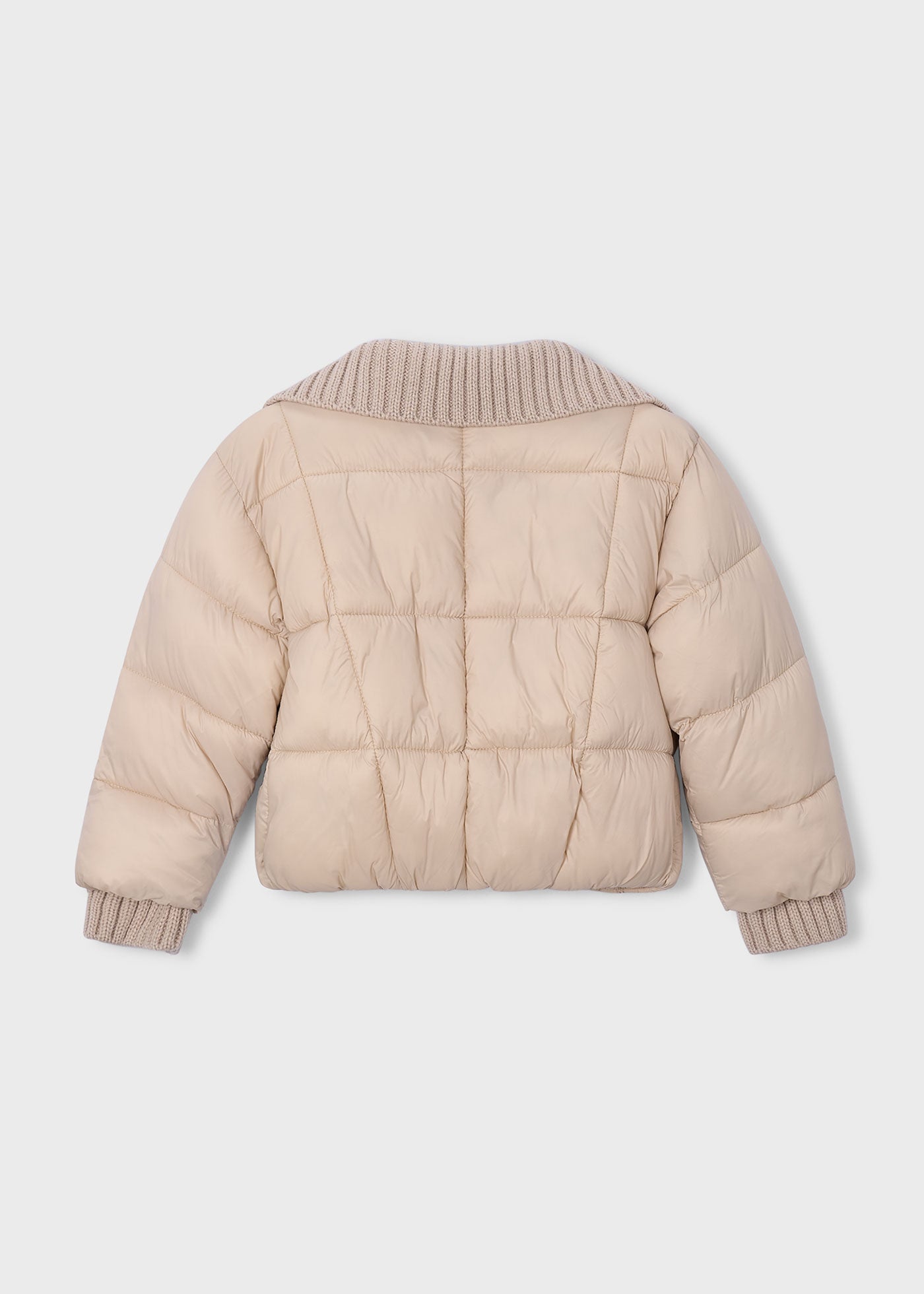 Puffer jacket combined ribknit 04420-055