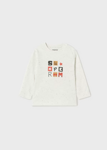 L/s speckled print t-shirt