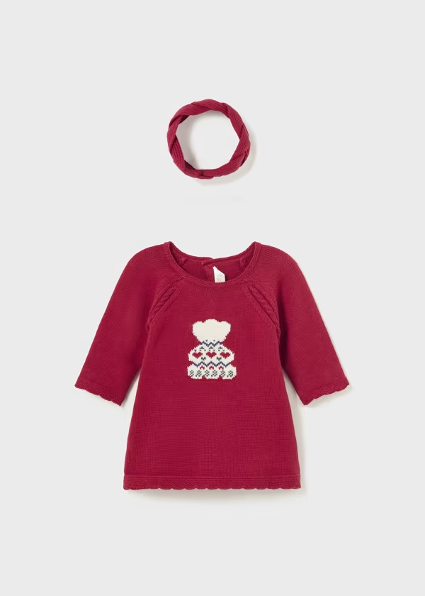Knitted dress and headband