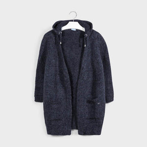 Cardigan with hoodie