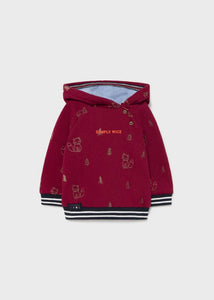 Embroidered pullover w/hoodie