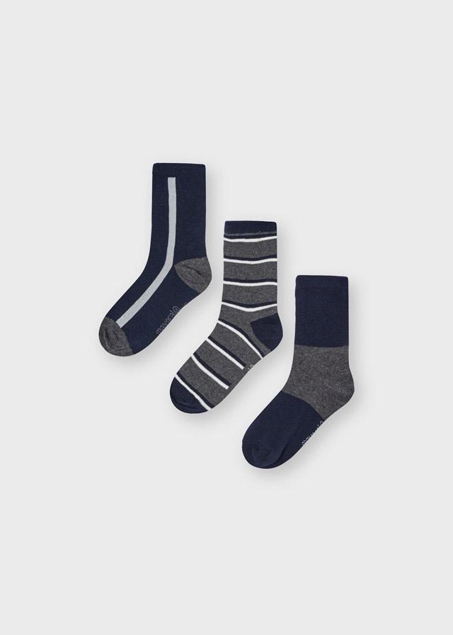 3-pair striped socks set