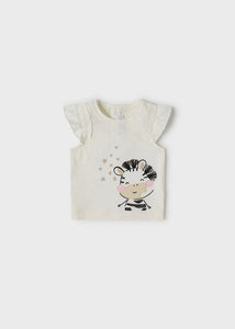 S/s embroidered zebra t-shirt
