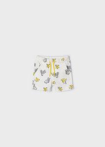 Printed fleece bermuda