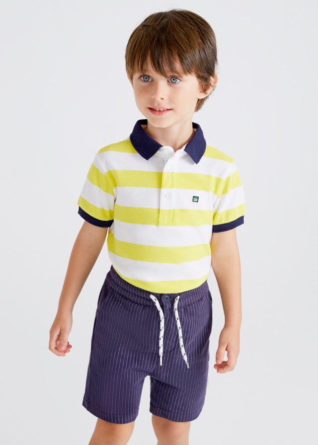 Striped knit bermuda
