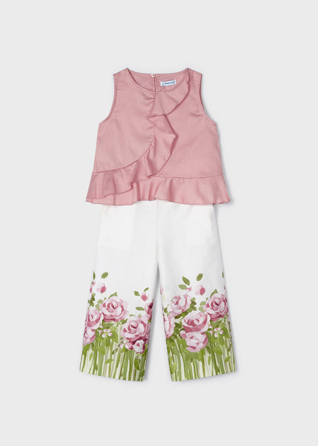Cropped pants set
