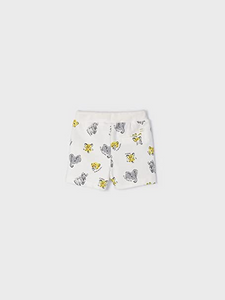 Printed fleece bermuda