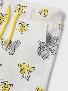 Printed fleece bermuda