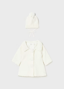 Tricot coat and hat