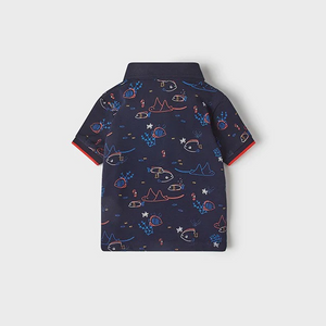 Polo s/s large print